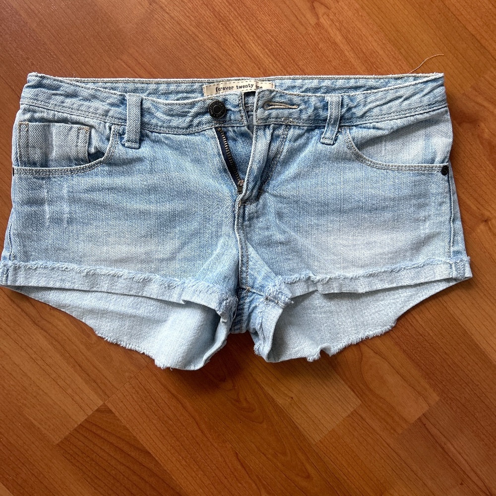 Forever 21 Light Wash Denim Shorts